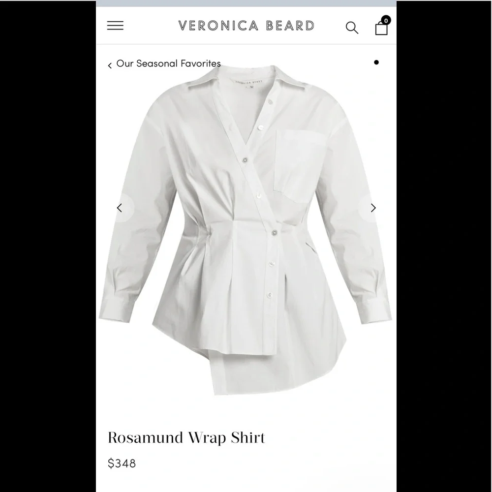 2022 spring Veronica Beard Rosamund Wrap Shirt - Picture 3 of 6